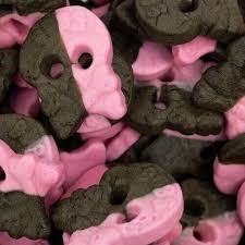 Bubs Raspberry Licorice Skulls 105g